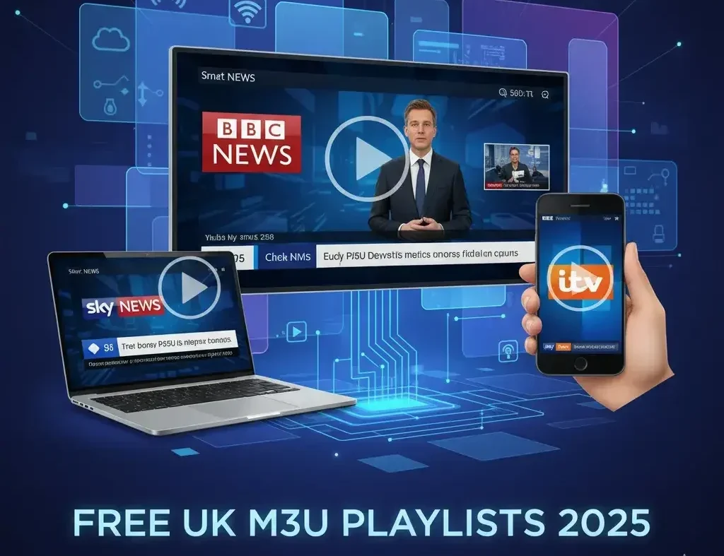 Best Free M3U Playlists for the UK (2025) – Safe IPTV Test Links